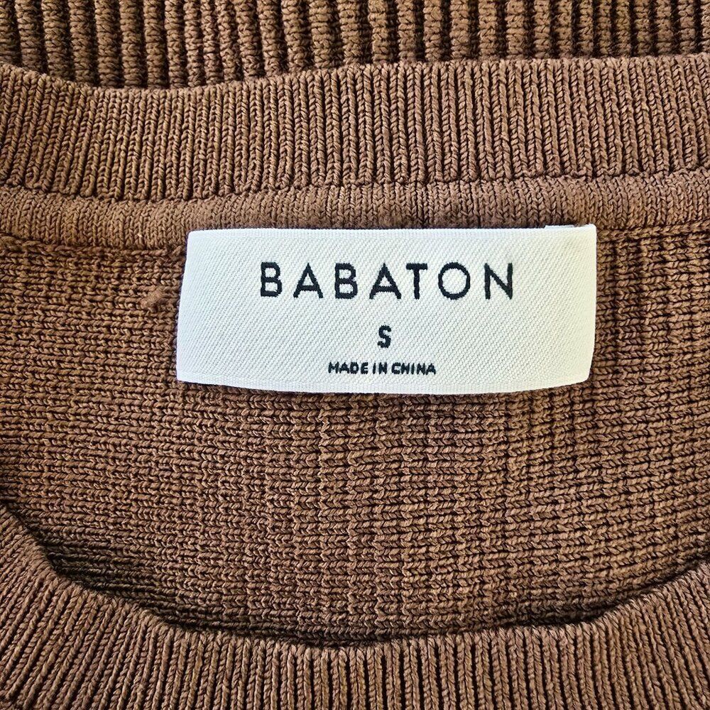 Babaton Aritzia Sculpt Ribbed Knit Cropped Sleeveless Tank Top Brown Size Small - Picture 4 of 6